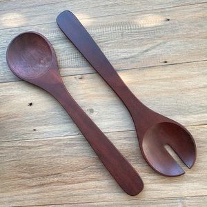 Wooden salad servers